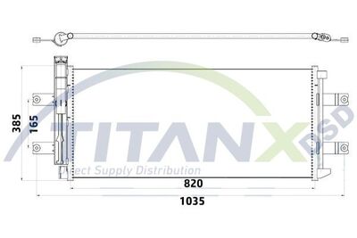 AIR CONDITIONING CONDENSER RADIATOR TITANX